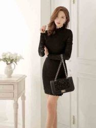 dress-mini-lengan-panjang-hitam-elegant-1