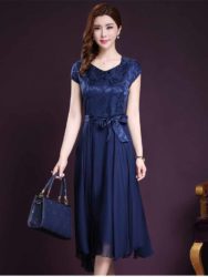 DRESS PESTA ELEGANT NAVY TERBARU MURAH FASHION